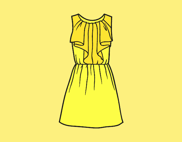 Coloring page Cocktail dress painted byANIA2