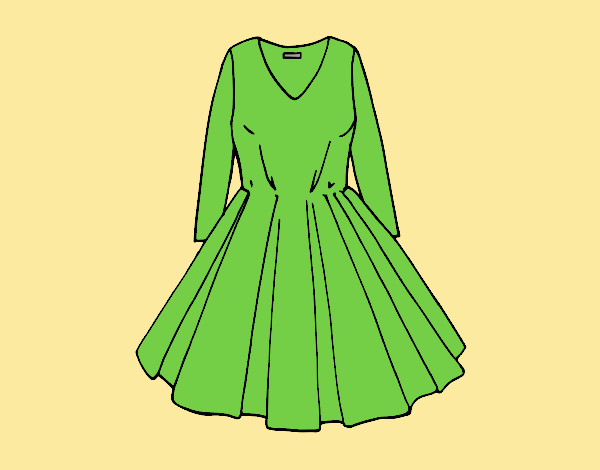 Coloring page Dress with full skirt painted byANIA2