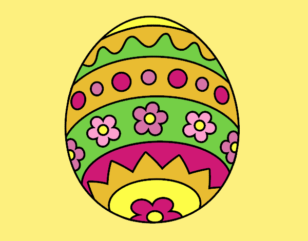 Coloring page Easter egg DIY painted byLornaAnia