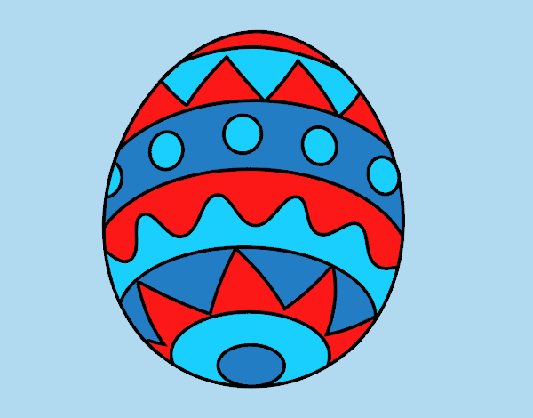 Coloring page Easter egg infant painted byLornaAnia