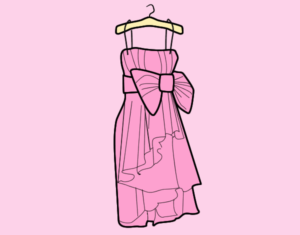 Coloring page Evening dress painted byLornaAnia