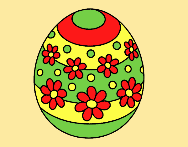 Coloring page Spring easter egg painted byLornaAnia