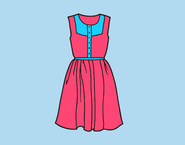 Coloring page Summer dress painted byANIA2