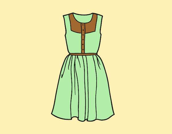 Coloring page Summer dress painted byLornaAnia