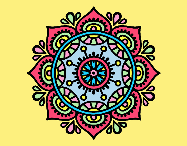 Coloring page Mandala to relax painted byLornaAnia