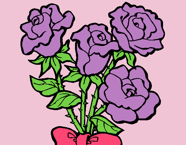 Coloring page Bunch of roses painted byANIA2