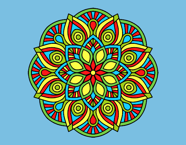 Coloring page Mandala alhambra painted byANIA2