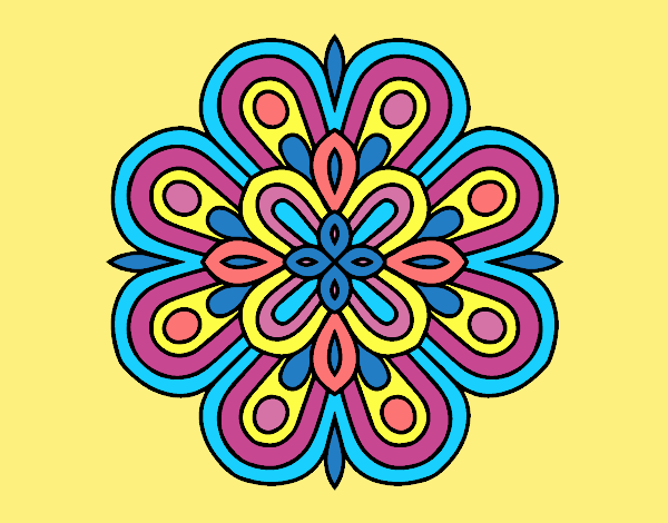 Coloring page Mandala visual art painted byANIA2