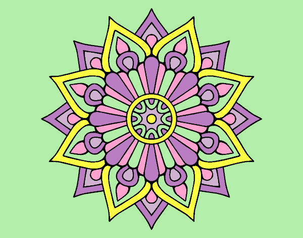 Coloring page A floral flash mandala painted byANIA2
