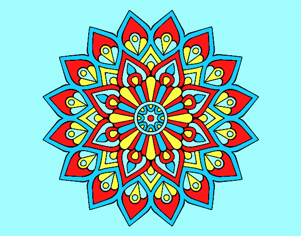 Coloring page Increasing flash mandala painted byANIA2