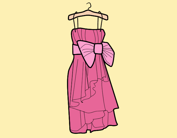Coloring page Evening dress painted byAnitaR