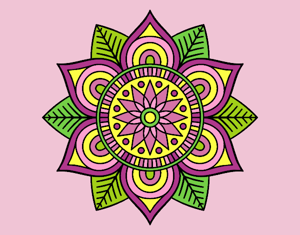 Coloring page Star flower mandala painted byAnitaR