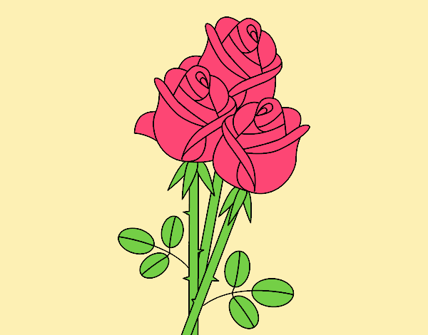 Coloring page A bouquet of roses painted byAnitaR