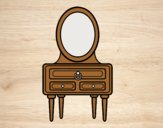 Coloring page A dressing table painted byAnitaR