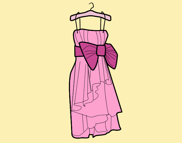 Coloring page Evening dress painted byAnitaR