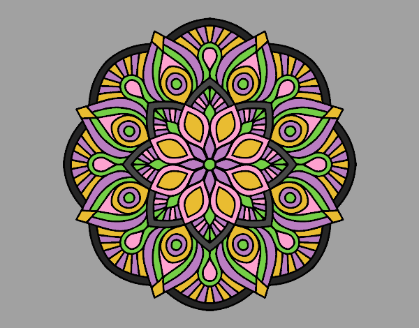 Coloring page Mandala alhambra painted byAnitaR