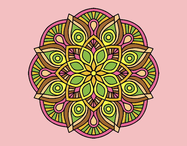 Coloring page Mandala alhambra painted byJessicaB