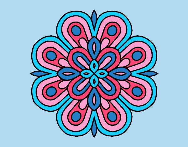 Coloring page Mandala visual art painted byAnitaR