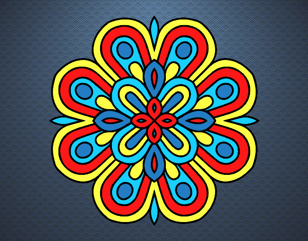 Coloring page Mandala visual art painted byJessicaB