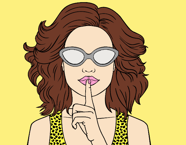 Coloring page Girl with sunglasses painted byJessicaB