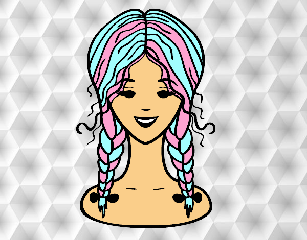 hairstyle: two braids 