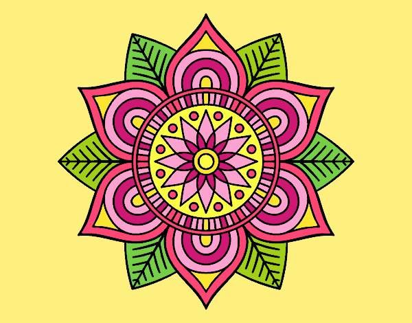 Coloring page Star flower mandala painted byJessicaB