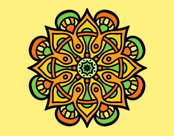 Coloring page Mandala arab world painted byJessicaB