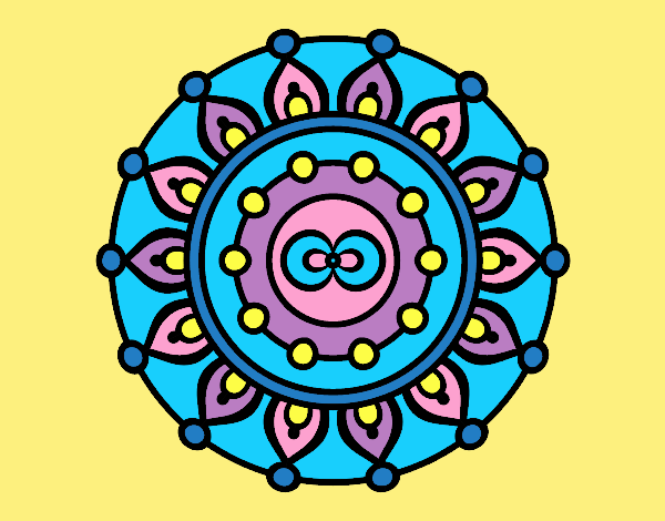 Coloring page Mandala meditation painted byJessicaB