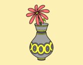 Coloring page A flower in a vase painted byLornaAnia