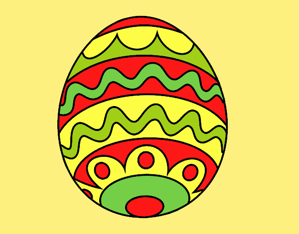 Coloring page Easter egg for kids painted byJessicaB