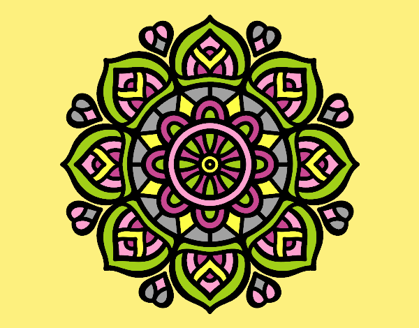 Coloring page Mandala for mental concentration painted byJessicaB