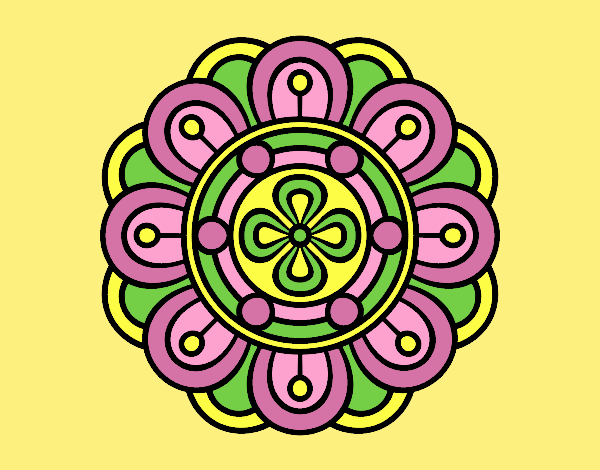 Coloring page Mandala creative flower painted byJessicaB