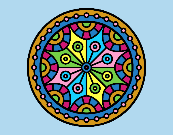 Coloring page Mandala mental balance painted byJessicaB