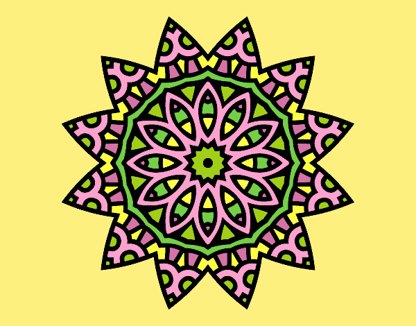 Coloring page Mandala star painted byJessicaB