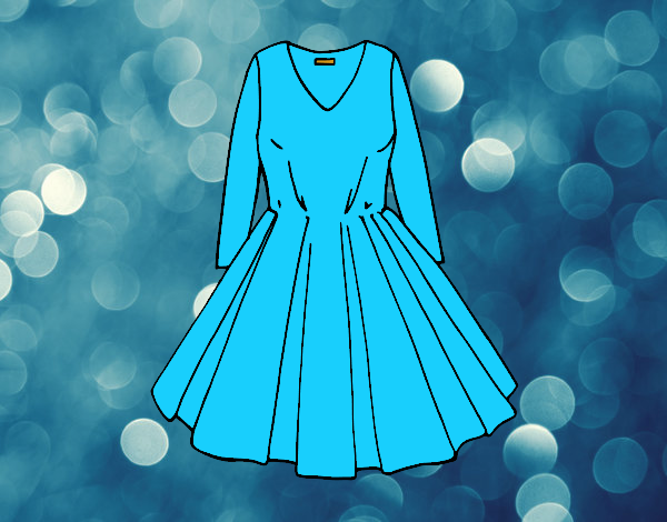 Coloring page Dress with full skirt painted byJessicaB