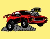 Coloring page Sport muscle car painted byLornaAnia