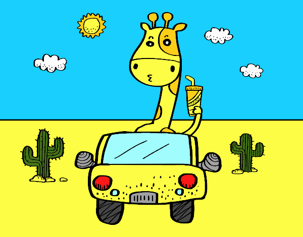 Giraffe driving