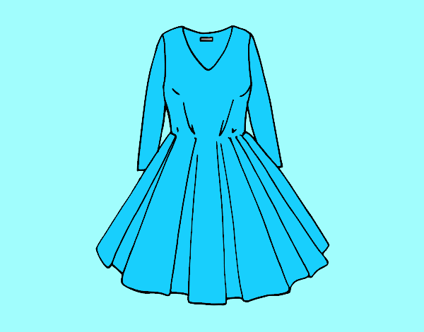 Coloring page Dress with full skirt painted byAnitaR