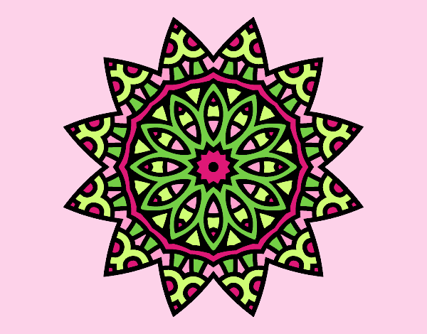 Coloring page Mandala star painted byAnitaR