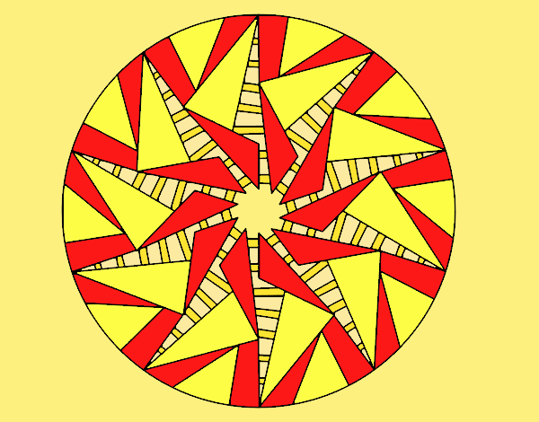 Mandala triangular sun