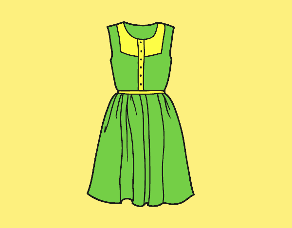 Coloring page Summer dress painted byJessicaB