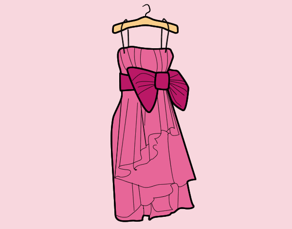 Coloring page Evening dress painted byJessicaB