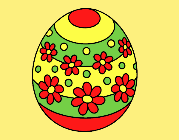 Coloring page Spring easter egg painted byJessicaB