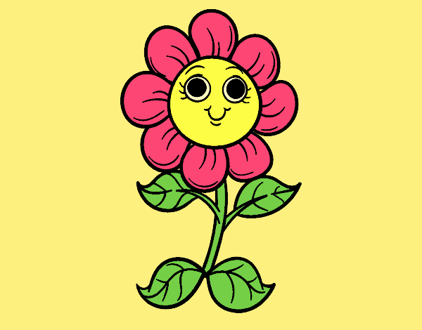 Coloring page A little flower painted byJessicaB