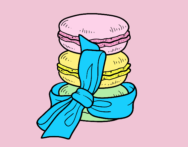 Coloring page Macarons painted byLornaAnia