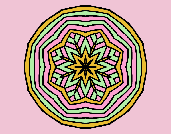 Coloring page Overhead mandala painted byJessicaB