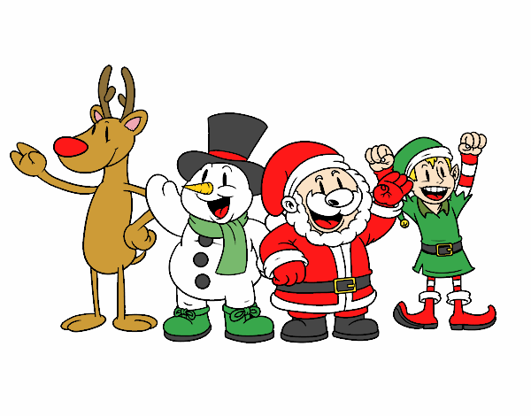 Santa and his friends