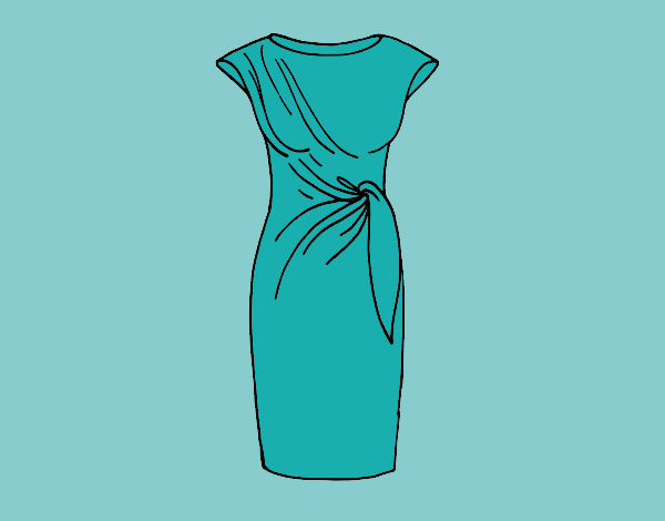 Coloring page Elegant dress painted byLornaAnia