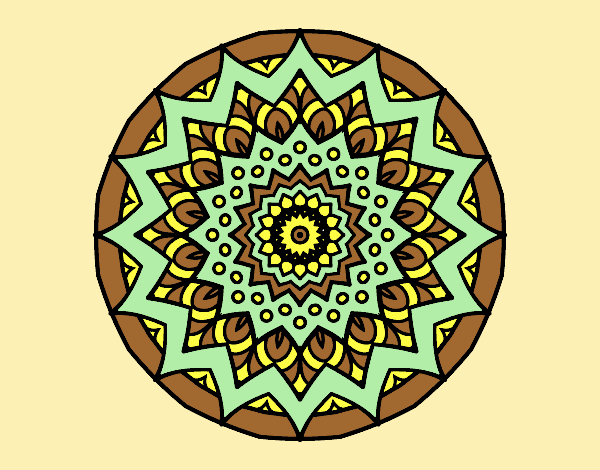 Coloring page Growing mandala painted byJessicaB