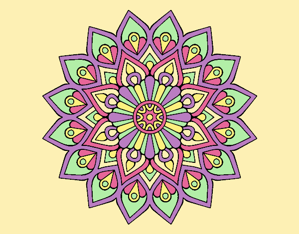 Coloring page Increasing flash mandala painted byLornaAnia